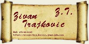 Živan Trajković vizit kartica